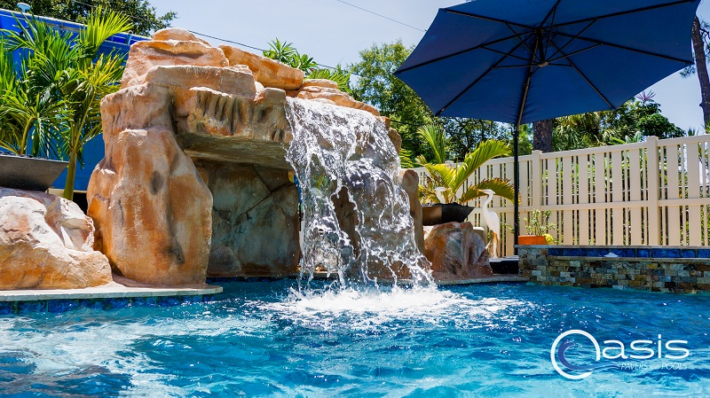 Poolside Water Features - Rock Water Slides - Waterfalls - Grottos